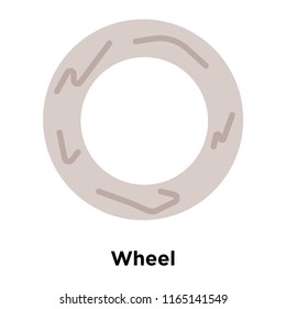 Wheel icon vector isolated on white background, Wheel transparent sign , historical stone age symbols
