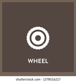 wheel icon vector. wheel sign on white background. wheel icon for web and app