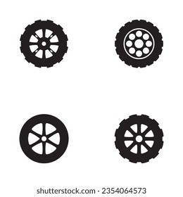 wheel icon vector template illustration logo design