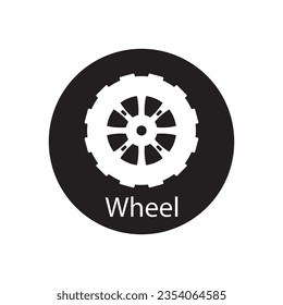 wheel icon vector template illustration logo design