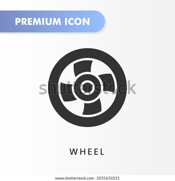 wheel icon for your website design, logo, app,\
UI. Vector graphics illustration and editable stroke. wheel icon\
glyph design.