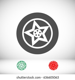 wheel icons, vector best flat icon, EPS