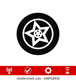 wheel icons, vector best flat icon, EPS