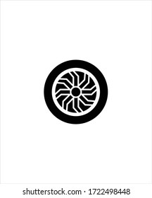 icono de rueda,icono de la mejor rueda plana vectorial.
