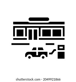 wheel inflation glyph icon vector. wheel inflation sign. isolated contour symbol black illustration