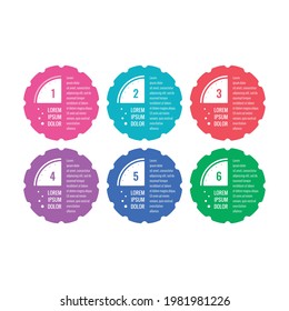 wheel infographic template. six steps information template. web, internet, annual report, magazine information template