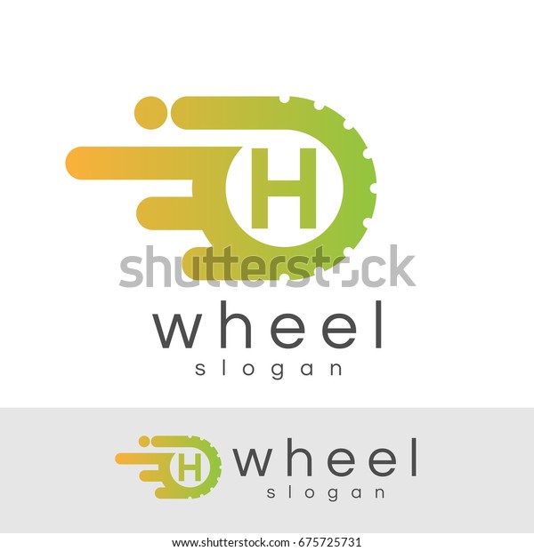 wheel initial Letter H Logo\
design