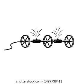 Wheel irrigation system icon. Simple illustration of wheel irrigation system vector icon for web design isolated on white background