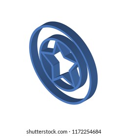 Wheel isometric left top view 3D icon