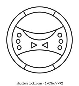 Wheel of joystick vector icon.Outline vector icon isolated on white background wheel of joystick .