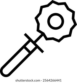 wheel knife icon. Thin linear style design isolated on white background