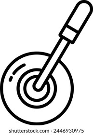 Wheel Knife outline vector illustration