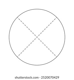 Wheel of life for lifestyle balance control. Vector printable template from four sectors for daily planner, notebook