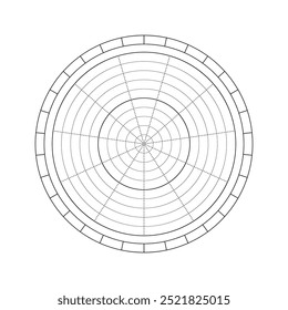 Wheel of life for lifestyle balance control. Vector printable template from eleven sectors for daily planner, notebook