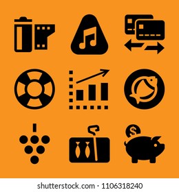 wheel, lifesaver, support, concept, human and commerce icon vector set. Flat vector design with filled icons. Designed for web and software interfaces
