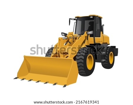 wheel loader construction high vector