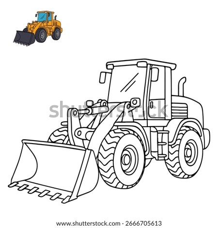 Wheel Loader Construction Vehicles Coloring Pages