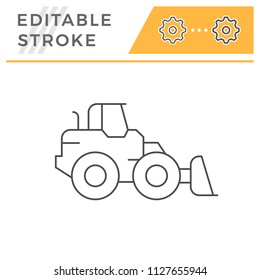 Wheel loader line icon