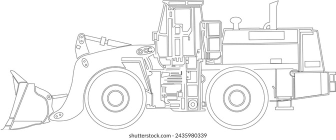 A wheel loader is a tool equipped with a bucket to move and load material into a dump truck, hopper or collection point.