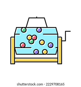 wheel lottery color icon vector. wheel lottery sign. isolated symbol illustration