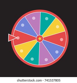 wheel luck fortune. Wheel of fortune vector illustration