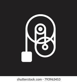 wheel machine symbol logo vector