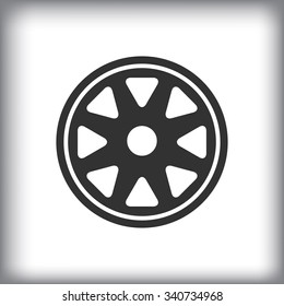 wheel max  icon.wheel  vector on gray background.Vector Illustration.