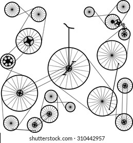 Wheel mechanism  for design projects - vector illustration