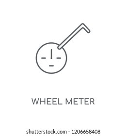Wheel Meter linear icon. Wheel Meter concept stroke symbol design. Thin graphic elements vector illustration, outline pattern on a white background, eps 10.