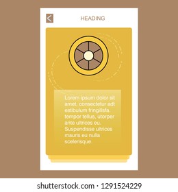 Wheel  mobile vertical banner design design. Vector