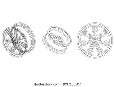 wheel on a white background