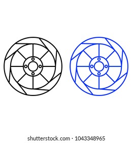 Similar Images, Stock Photos & Vectors of Thin line wheel universal