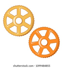 Wheel pasta icon. Cartoon of wheel pasta vector icon for web design isolated on white background
