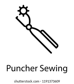 Wheel with pin is puncher plier 