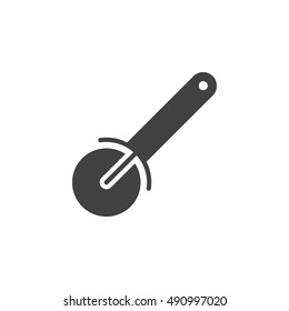 Wheel Pizza Cutter icon vector, solid flat sign, pictogram isolated on white, logo illustration