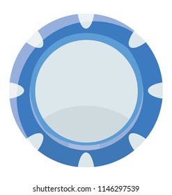 A wheel with pointers usually used as pulley, cog symbol 