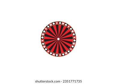 Wheel of poker. flat design vector illustration. isolated white background.