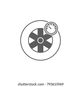 wheel pressure icon. Elements of car repair icon. Premium quality graphic design. Signs, outline symbols collection icon for websites, web design, mobile app, info graphic on white background