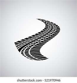 wheel print design over white background. vector illustration