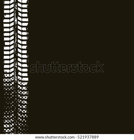 wheel prints in black and white colors. vector illustration