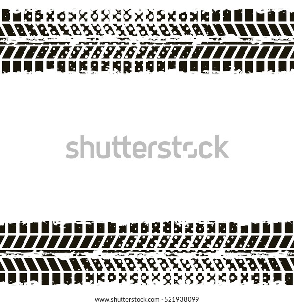 wheel prints in black and white colors.\
vector illustration