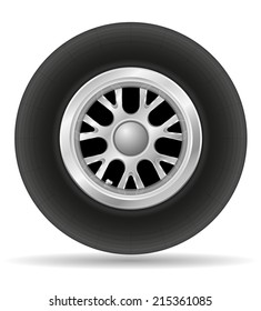 wheel for racing car vector illustration EPS 10 isolated on white background