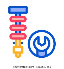 Wheel Repair Icon Vector. Outline Wheel Repair Sign. Isolated Contour Symbol Illustration