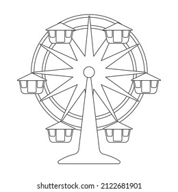 Wheel of review vector icon.Outline vector icon isolated on white background wheel of review.