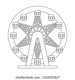 Wheel of review vector icon.Outline vector icon isolated on white background wheel of review.
