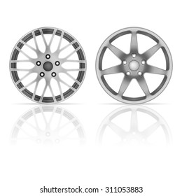 Wheel rim set on a white background.