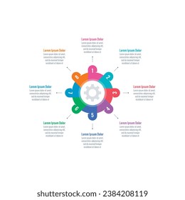 wheel, ring infographic template. eight step informational template. internet, web, business, annual report, magazine infographic template