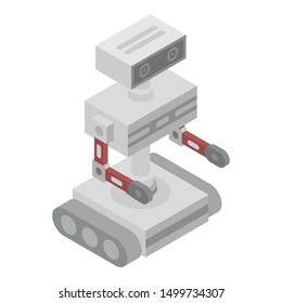 Wheel robot machine icon. Isometric of wheel robot machine vector icon for web design isolated on white background