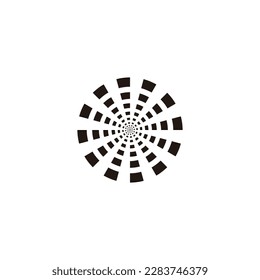 Wheel, round geometric symbol simple logo vector