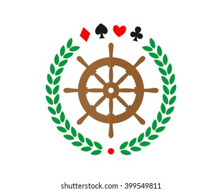 wheel sailor ship poker rudder image icon